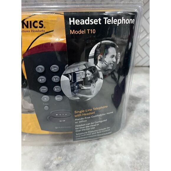 Plantronics T10 Black Headband Headset NEW With Package Wear Sealed PLN-T10 - Picture 2 of 4
